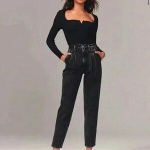 Abercrombie and Fitch Acid Wash mom jeans NWT